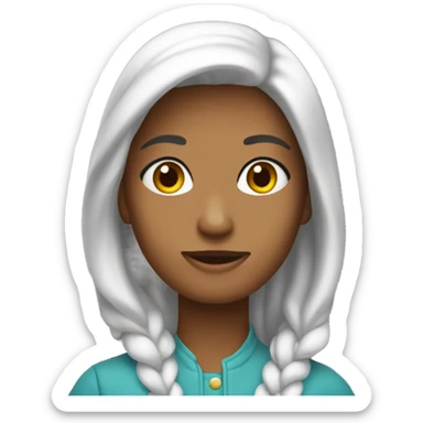 una donna che ha uno chiavo sticker