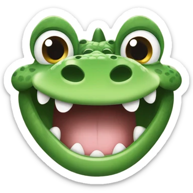Cute Crocodile with big cute eyes sticker