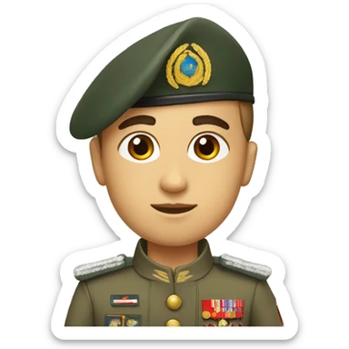 military boy in turkish uniform sticker