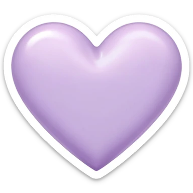 pastel lilac heart sticker