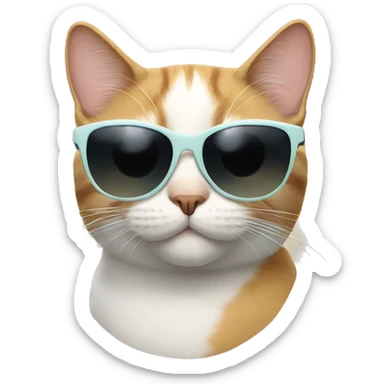 Cat with sunglasses sticker