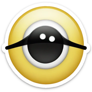emoji face with one eye as a heart and the other eye rolling sticker