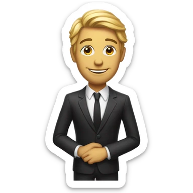 dressed up nice guy sticker