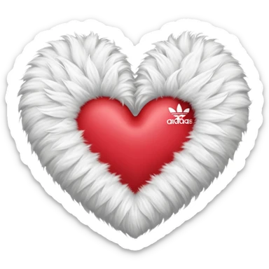 Adidas fur heart sticker