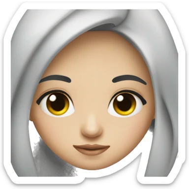 cute eyes aian girl wit long black hair  sticker