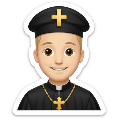 The priest presiding over the wedding sticker