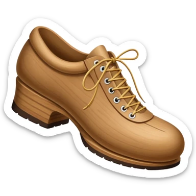 Un zapato de madera estilo Polonia . El zapato está tallado a mano. Pero de madera  peo que no tenga cordon sticker