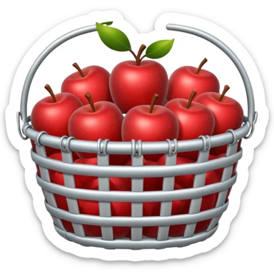 Metal Apple Basket sticker