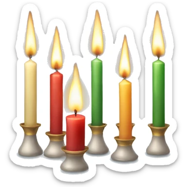 Christmas candles sticker