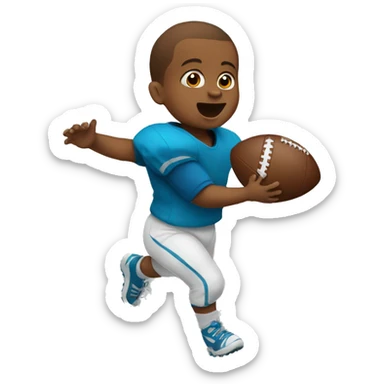 Baby throwing football sticker