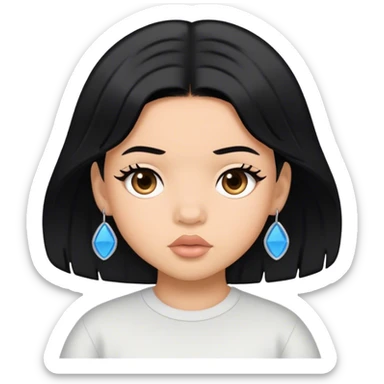 Stormi webster with black hair sticker