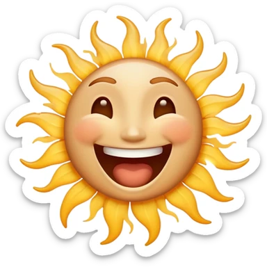 laughing face with sound waves radiating around it sticker