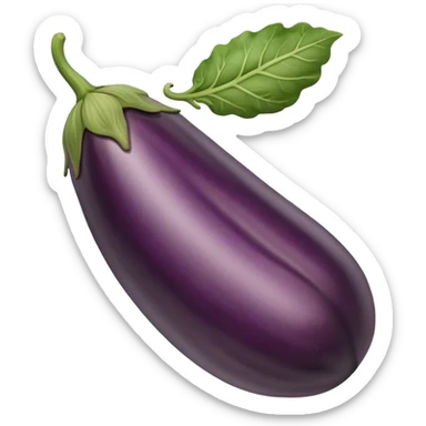 Brown eggplant with veins sticker