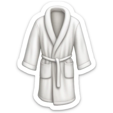 white dressing gown sticker