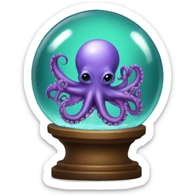 crystal ball with surgical octopus sticker