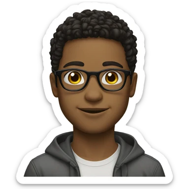 The boy with glasses oakley sticker