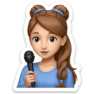 ariana grande with microphone sticker