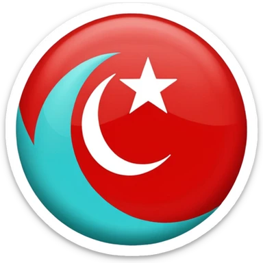 Turkuaz renginde türk bayrağı yapar mısın. Bayrak. I want to flag. 🇹🇷 Like this but turquoise  sticker