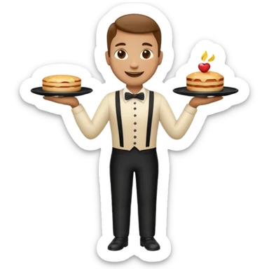 emoji camarero, cuerpo completo sin nada en la mano sticker