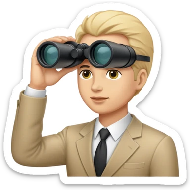 CEO looking through binoculars sticker