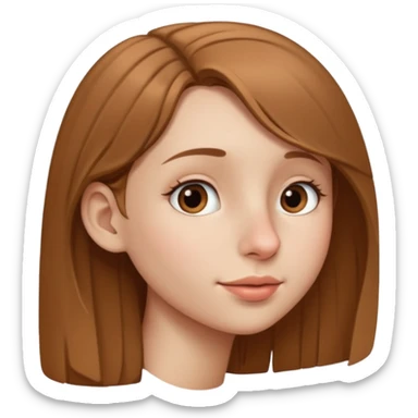Girl with big Nose, side view sticker