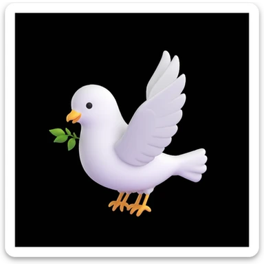 dove emoji, aesthetic, smooth sticker