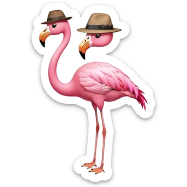 Fedora Flamingo sticker