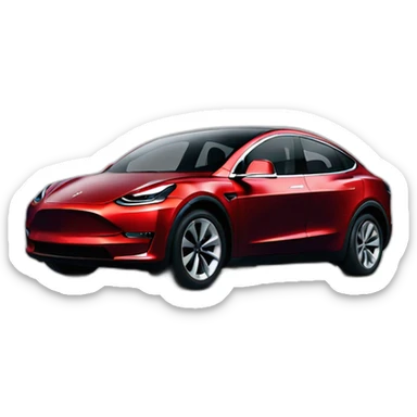 Elon mush with the Tesla model Y sticker