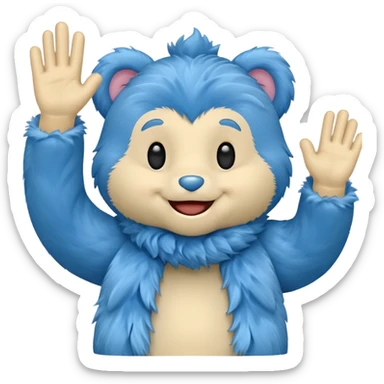 Un huggy wuggy saludando sticker