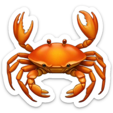 orange rust crab sticker