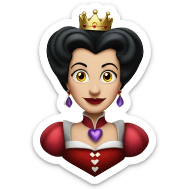 Evil Queen Of Hearts in Disney sticker