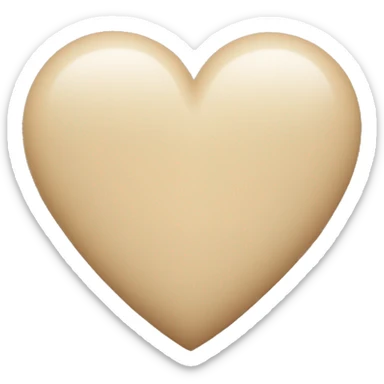 Beige heart sticker