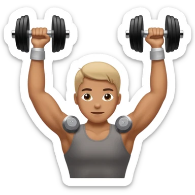 Dumbbell pressure level that a human sticker