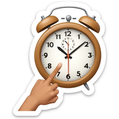 clock it with fingers sticker