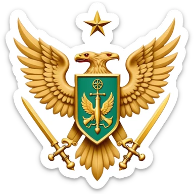 An emoji of the coat of arms of the wings of freedom of the exploration battalion in attack on titans sticker