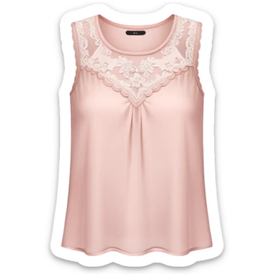 light pink top with lace sticker