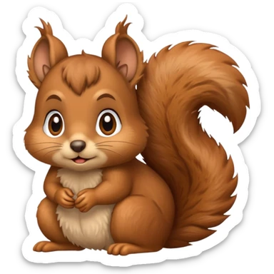 Emotional squirrel sticker
