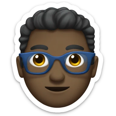 Ladron con ropa negra y una mascara azul oscuro sticker