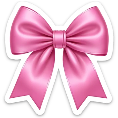 A pink bow sticker