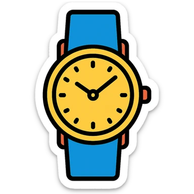 wristwatch with a simple band sticker
