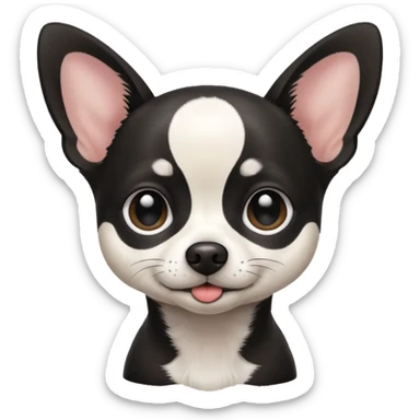 Black and white chihuahua sticker