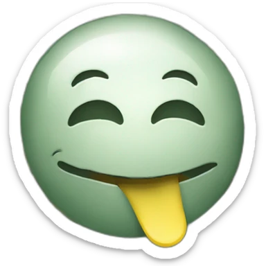 A smiley face emoji with dollar bills that the smiley face is eating sticking out of its mouth  sticker