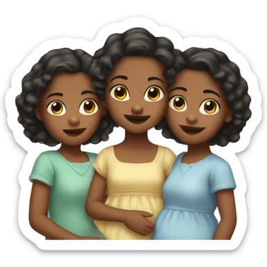 Three baby sisters sticker