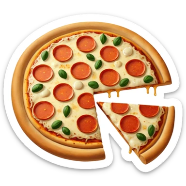 Pizza and bread with oil and vinegar  sticker