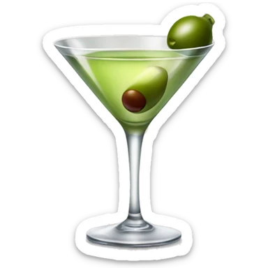 martini with olive no garnish sticker