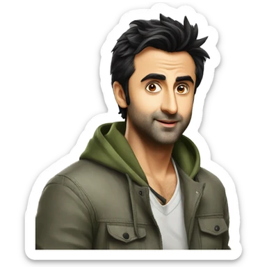 Ranbir Kapoor animal movie  sticker