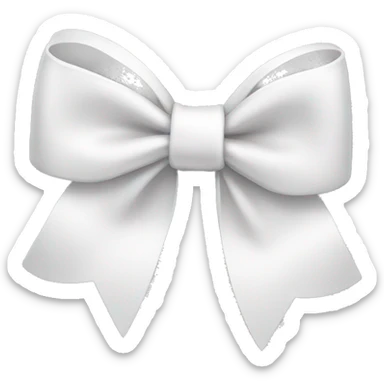 White bow sticker
