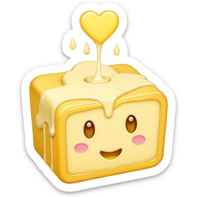 butter with yellow heart sticker