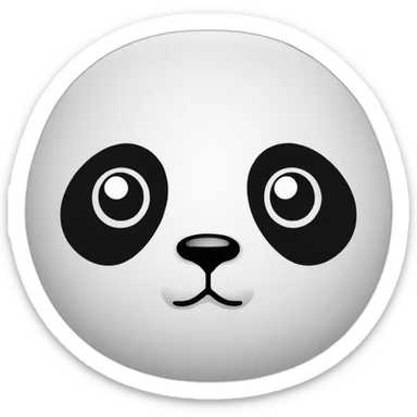 Panda-color is reversed sticker