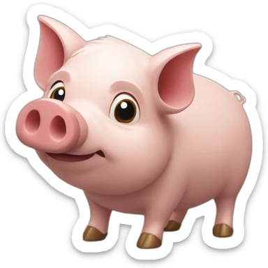 cochon avec marteau de thor sticker